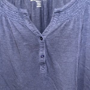 Eddie Bauer 3/4 sleeve dark blue tee size XL